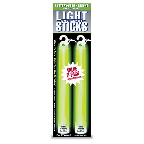 2-Pk Ready America 8-Hour Emergency Lightsticks (Green) $1.90
