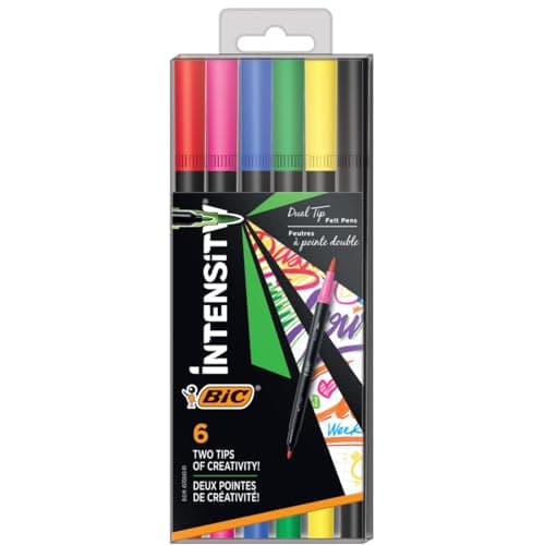 6-ct BIC Intensity 2 in 1 Dual Tip Fineliner Pens $3.85