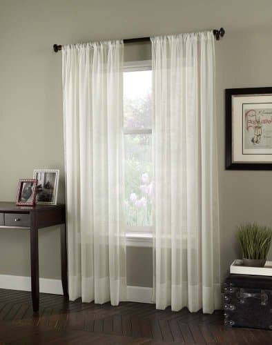 Curtainworks Soho Voile Sheer ...rtain Panel, 59 by 84", Oyster