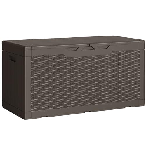 Greesum Outdoor Storage Box 10...f and UV Resistant, Dark Brown