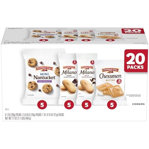 [SnS] $9.97* | 20-Pk Pepperidge Farm Cookies Snack Packs (variety packs) at Amazon