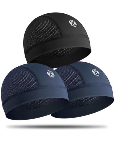 XINSONYUELL 3 Pack Cooling Skull Cap Helmet Liner Running Cycling Hat