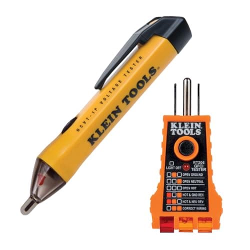 Klein Tools NCVT1PKIT Electric...FCI Receptacle Tester, 2-Piece