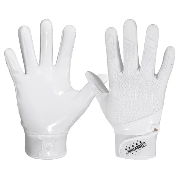 AIGEVTURE Youth Football Gloves Kid Receiver Gloves Boys Girls Unmatched Grip Great Gift (White, Youth S)