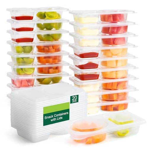 Reusable Snack Containers with Lids 20-Pack for $5 + free shipping w/ Prime