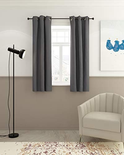 Furinno Collins Curtain 42x63 inches, Dark Grey
