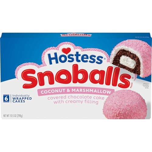 Hostess SnoBalls, 6 Count (Col...ay Vary by Season), 10.5 Ounce