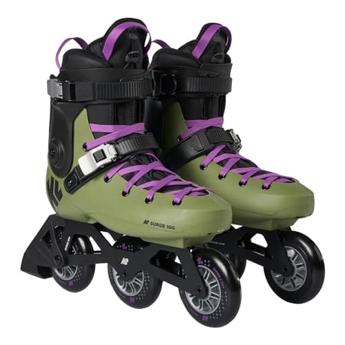 K2 Skate Surge 100 Hardboot In... Skates, Olive/Purple, Size 10