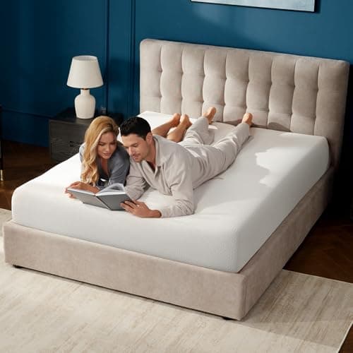 Rolanstar Twin Mattress, 6 Inc...hable & Pressure Relief, White