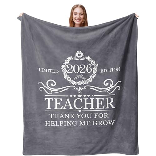 Hudodmn Teacher Gifts for Women Men, Teacher Appreciation Gifts, Teachers Birthday Retirement Gifts from Students, Graduation Back to School Thank You Gifts for Teachers Throw Blanket 60"X50"
