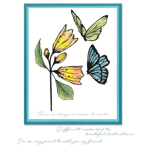 Sizzix A5 Clear Stamps Set w/S...tan, Farfallina by Stacey Park