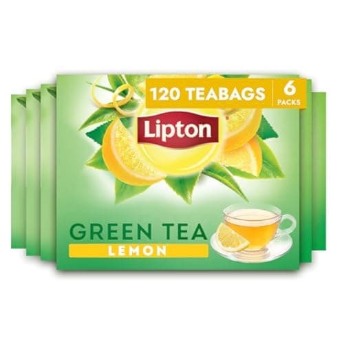 Lipton Lemon Green Tea Bags, 120 Count (20 Count 6-Pack)