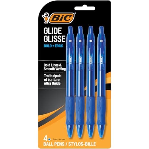 [SnS] $2.82 | 4-Count BIC Glide Bold Blue Ballpoint Pens (Bold Point, 1.6mm) at Amazon