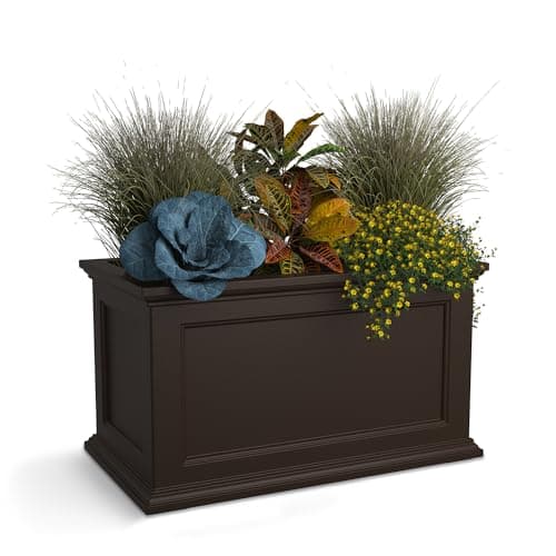 Mayne 5826-ES Polyethylene Patio Planter, 20x20, Espresso