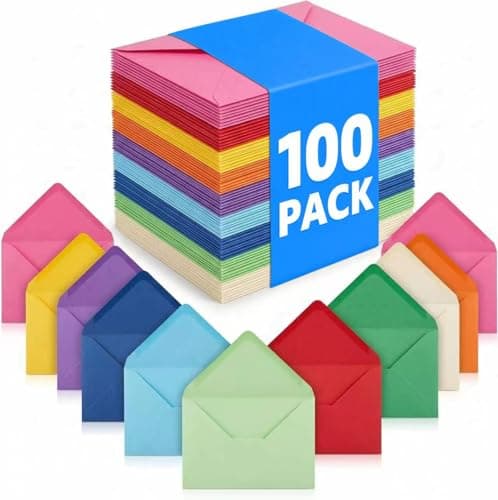 XXINMOH 100 pack 4x6 Envelopes, A6 Invitation Envelopes 6.5 x 4.75 For 4x6 Cards - Self Adhesive, Greeting Card Envelopes for Invitations, Weddings, Parties, Photos, Baby Shower(colorful)
