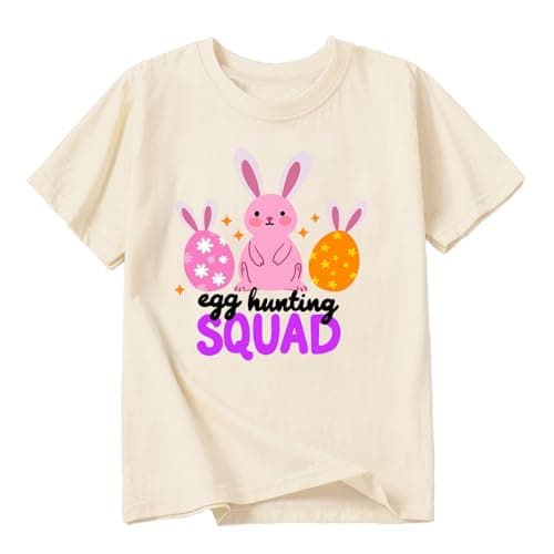 Goengmo Egg Hunting Squad Toddler Easter Shirt Cute Retro Easter Outfit Spring Day Gift 9-10 Years