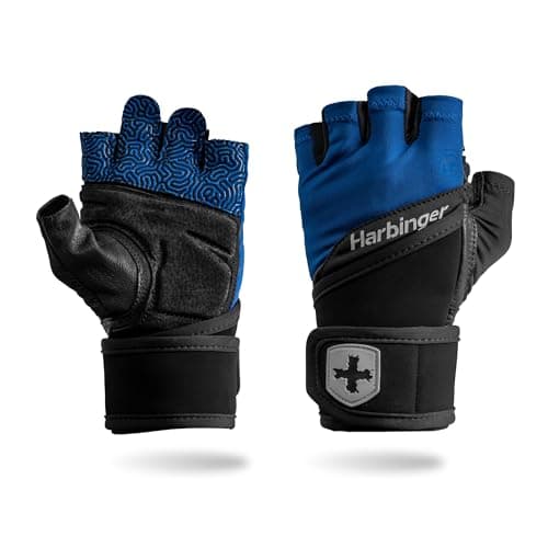 Harbinger Training Grip Wrist ...for Weightlifting, Blue, Large