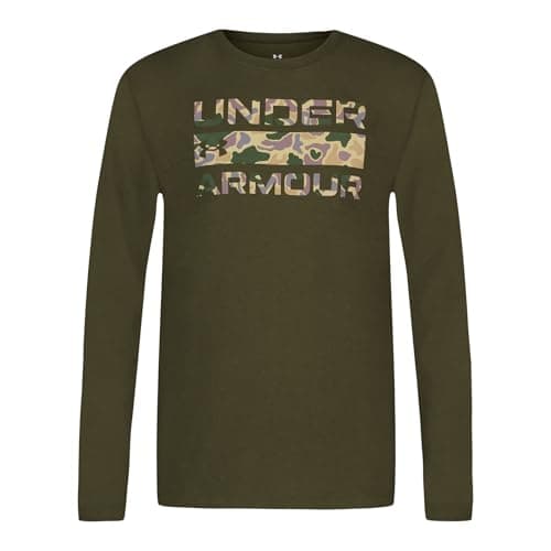 Under Armour Boy's Stacked Logo Tee (Big Kid) Expedition Green XL (18-20 Big Kid)