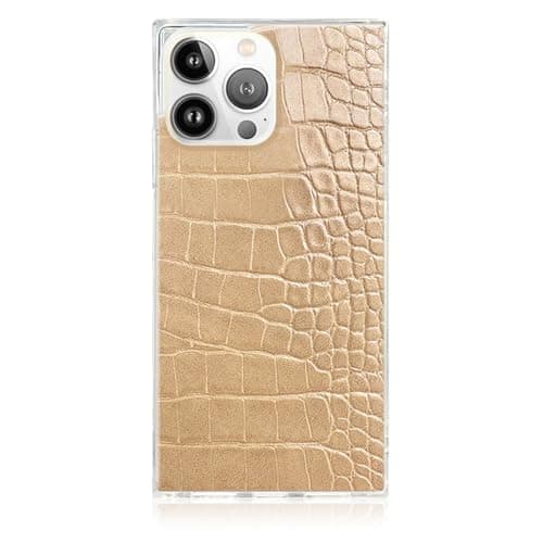 Flaunt Official Square Protect...are Phone Case (Tan Crocodile)