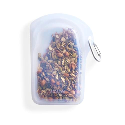 Stasher Silicone Reusable Stor...ck Storage Pouch, 18 oz, Clear