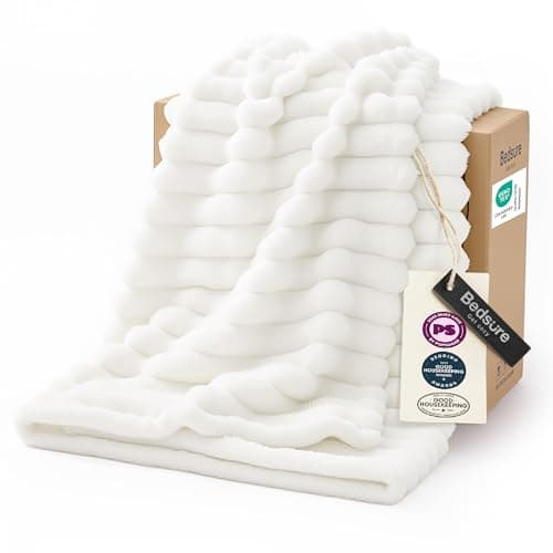 Prime Members: Bedsure GentleSoft Fleece Throw Blanket (50"x60", Off White) $8.09 + Free Shipping w/ Prime or on $35+