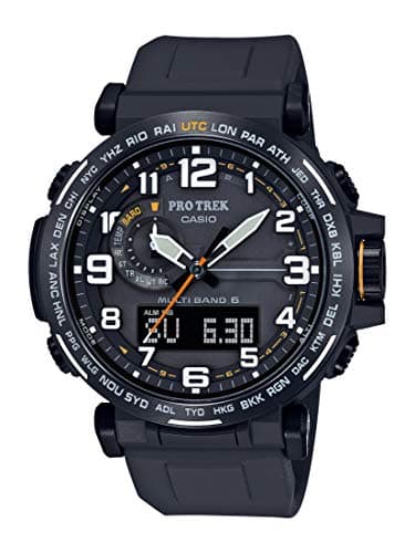 $252 | Casio Men's PRO Trek Stainless Steel Quartz Watch with Resin Strap, Black (Model: PRW-6600Y-1A9CR) at Amazon