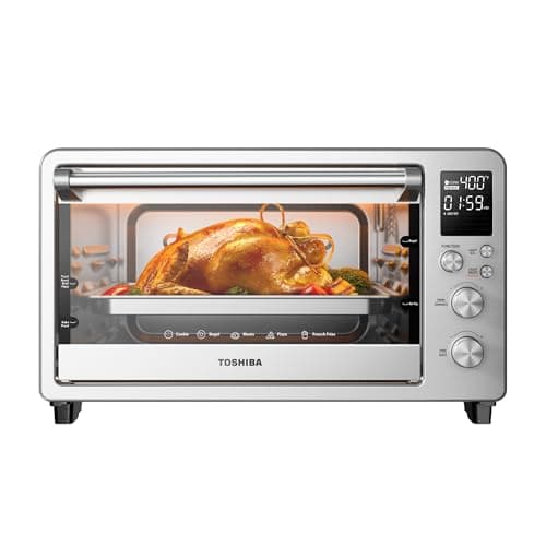 TOSHIBA ChefFry Air Fryer Toas... Toaster Oven, Stainless Steel