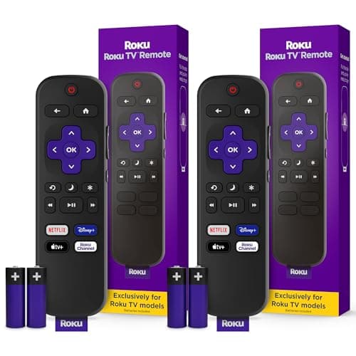 $12.99* | 2-Pack Roku TV Replacement Remote Control (Official Manufacturer Product) at Amazon