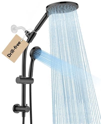 2-in-1 MakeFit Dual Handheld Shower Head Combo w/ 3 Way Diverter (Matte Black) $24.99 + Free Shipping w/ Prime or on $35+