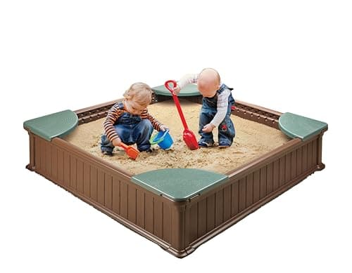 Badger Basket 2 in 1 Sandbox &...x 48.75 x 12.01) - Brown/Green