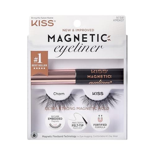 KISS Magnetic False Eyelashes ...d Formula, 1 Pair Strip Lashes
