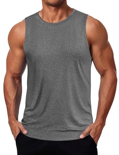 COOFANDY Sleeveless Workout Shirts for Men Dry Fit Moisture Wicking Gym Muscle Athletic Running Tank Tops