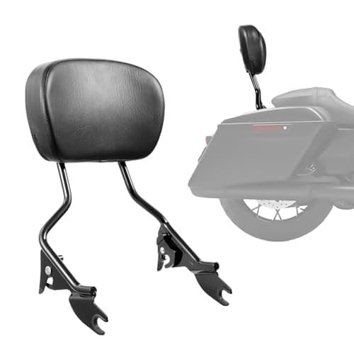 VEVOR Motorcycle Backrest Siss...ckrest, For Motorcycles, Black