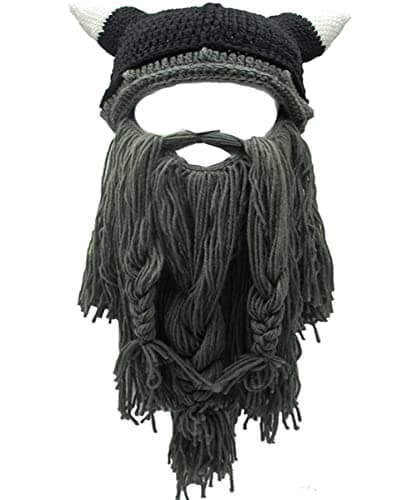 Viking Beard Beanie Horn Hat for $10 + free shipping w/ Prime