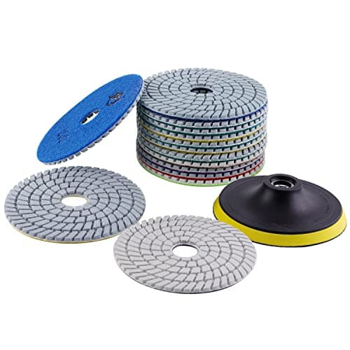 Diamond Wet Polishing Pads Set...g Holder Pads for Wet Polisher