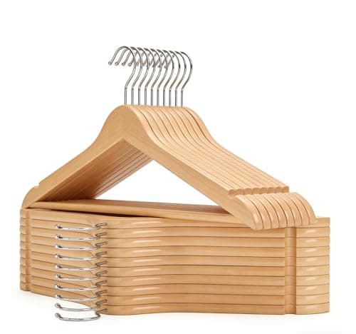 20-Pack Granny Says Heavy-Duty Wooden Clothes Hangers (Natural Wood) $16.99 + Free Shipping w/ Prime or on $35+
