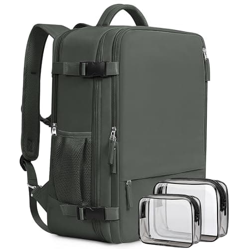 $19.99* | 24L Beraliy Travel Waterproof Laptop Backpack w/ USB Charging Port (Olive Green) at Amazon