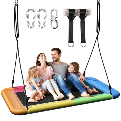 60" x 32" Everyfun Waterproof Rectangle Platform Tree Swing (Purple) $42 + Free S&H