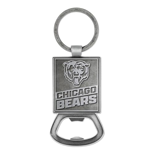 Rico Industries NFL Football Chicago Bears Pewter Style Bottle Opener Keychain