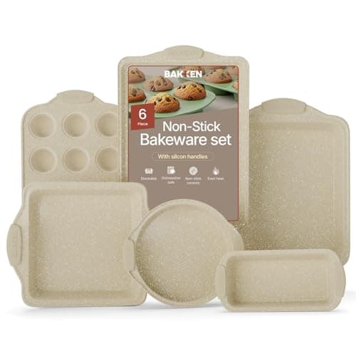 BAKKENMASTER 6-Piece Deluxe No...ble Coating & Silicone Handles