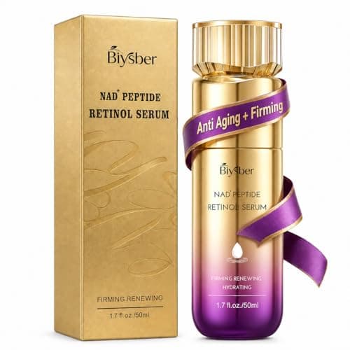 Retinol Peptide Serum for Face & Neck with NAD+ Support,Firming Collagen Skin Care for Fine Lines, Wrinkles & Hydration, Lightweight Daily Serum for Women & Men, 1.7 Fl Oz