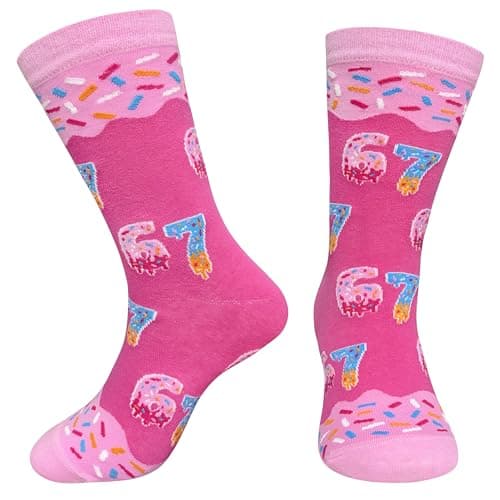 YWEIOUSD Funny 67 Socks Ice Cream Six Seven Socks Meme Novelty Funny Gifts for Boys Girls Back To School Gift