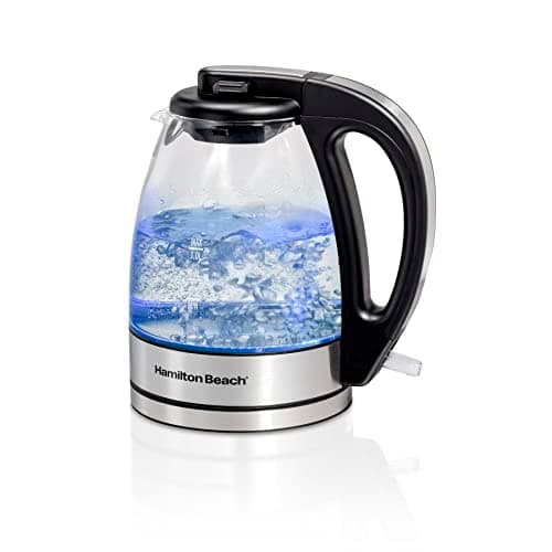 Hamilton Beach Electric Tea Ke...ction, Blue LED, Glass (40930)