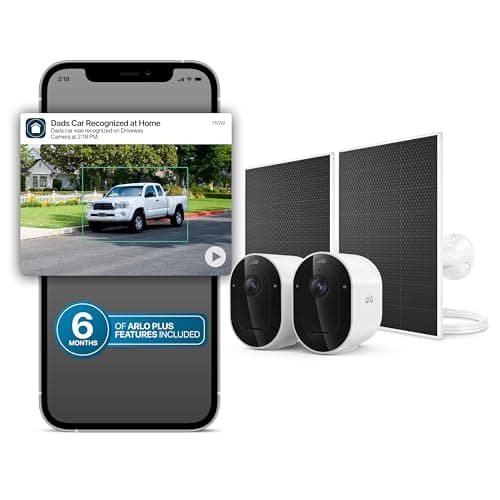 Arlo Pro Security Camera 2K HD...icle & Animal Detection, White
