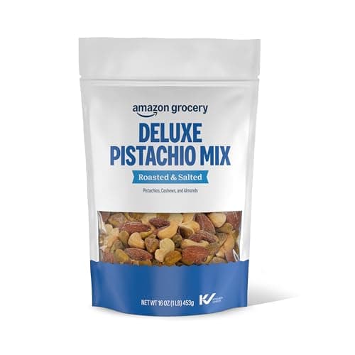[Prime] 16-Ounce Amazon Grocery Deluxe Pistachio Mix, Roasted & Salted $3.21 w/ S&S + Free Shipping
