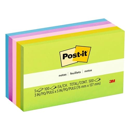 [NEW] $3.44 | Post-it Notes, 3x5 in, 5 Pads at Amazon
