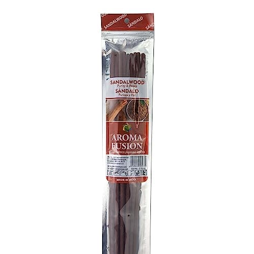 Aroma Fusion 19" Jumbo Hand Dipped Premium Incense (10-Stick Pack) - Choose Your Scent (Sandalwood)