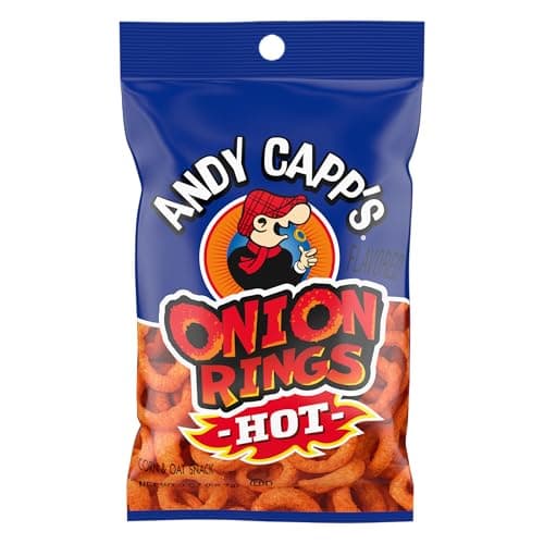 [S&S] $0.93: Andy Capp's Beer Battered Flavored Onion Flavored Rings Baked Oat and Corn Snacks, Hot, 2 oz at Amazon