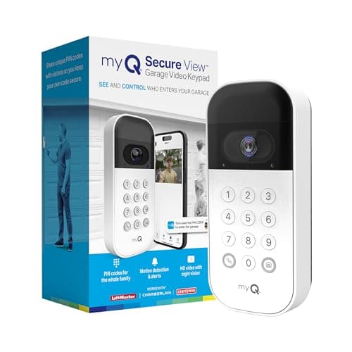 myQ Smart Garage Door Video Keypad w/ Camera  for $36 + free shipping w/ Prime