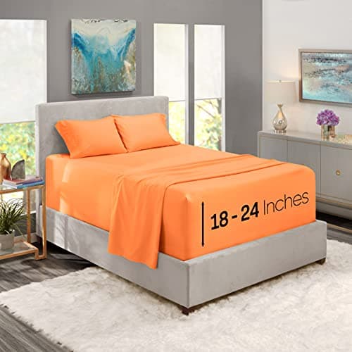 Nestl Queen Bed Sheet Set - Li...ge - 4-Piece Extra Deep Pocket